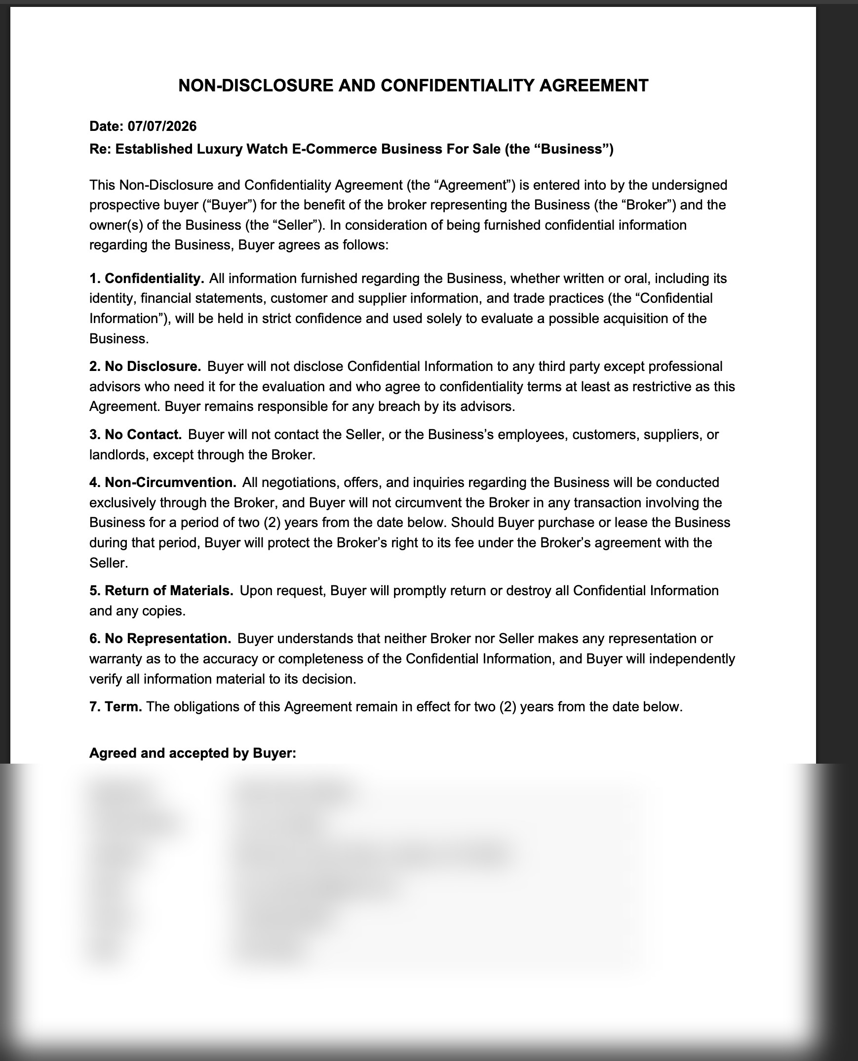 Signed NDA
